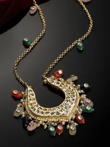 DUGRISTYLE Women Gold-Plated Kundan Necklace