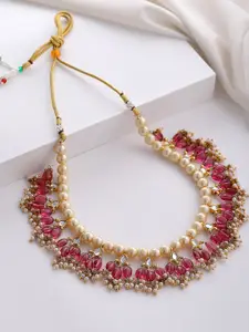 DUGRISTYLE Kundan & Pearls Necklace