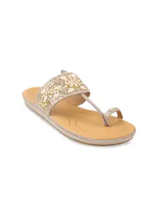 Metro Women Embellished One Toe Flats