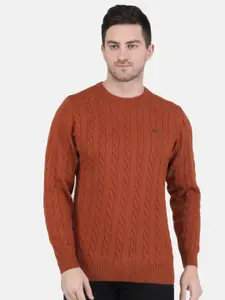 Monte Carlo Men Cable Knit Wool Pullover Sweater