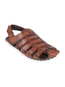 Mochi Men Velcro Leather Fisherman Sandals