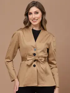 KASSUALLY Women Front Open Twill Blazer