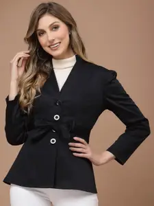KASSUALLY Women Single-Breasted Blazers With Belt