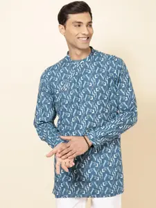 Fabindia Slim Fit Geometric Printed Kurta