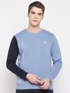 QUBIC Men Colorblocked Pullover Sweatshirt