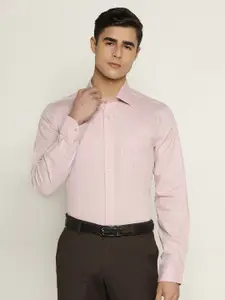 Blackberrys Men Slim Fit Striped Pure Cotton Formal Shirt