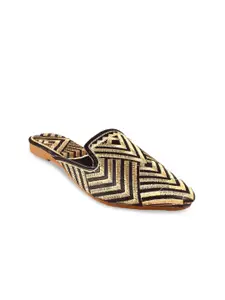 Apratim Women Mules with Embroidered Flats