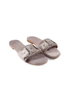 Apratim Women Embellished Ethnic Open Toe Flats