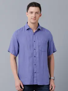 Linen Club Men Spread Collar Sustainable Casual Shirt