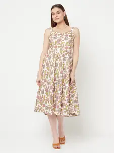RAASSIO Cotton Floral Midi Dress