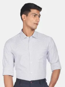 AD By Arvind Men Micro Checked Cotton Formal Shirt