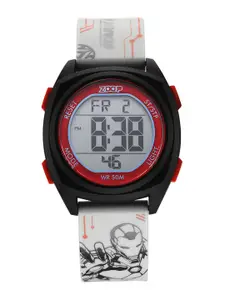 Zoop Boys Dial & White Straps Digital Watch 16025PP02