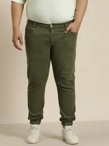 Sztori Plus Size Men Cuffed Hem Stretchable Jeans