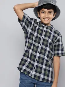 HERE&NOW Boys Checked Pure Cotton Casual Shirt
