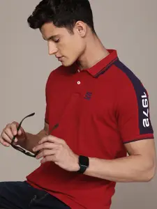 French Connection Men Pure Cotton Polo Collar T-shirt