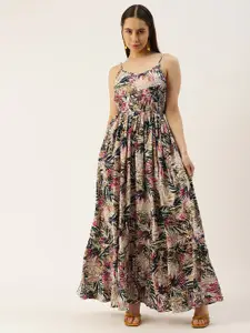 IQRAAR Floral Maxi Dress