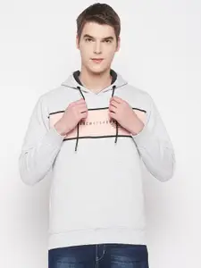 Duke Men Typography Printed Hooded Fleece Sweatshirt