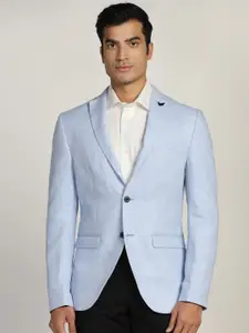 Blackberrys Men Slim-Fit Single Breasted Linen Casual Blazer