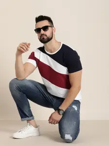 Moda Rapido Striped Pure Cotton T-shirt