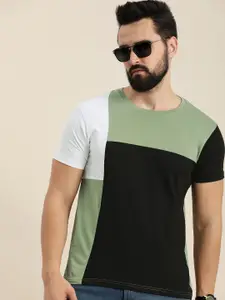 Moda Rapido Colourblocked Pure Cotton T-shirt