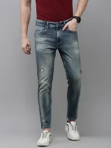 BEAT LONDON by PEPE JEANS Men Super Skinny Fit Low Distress Heavy Fade Stretchable Jeans