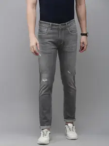BEAT LONDON by PEPE JEANS Men Tapered Fit Low-Rise Mildly Distressed Stretchable Jeans