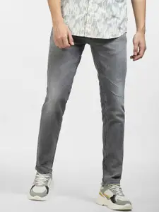 Jack & Jones Men Skinny Fit Low-Rise Mildly Distressed Heavy Fade Jeans