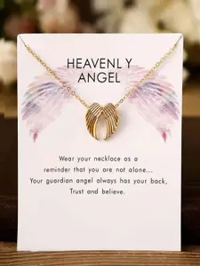 Pinapes Gold-Plated Heavenly Angel Pendant Chain