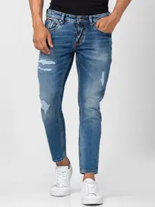 SPYKAR Men Cotton Kano Slim Fit Mildly Distressed Heavy Fade Jeans