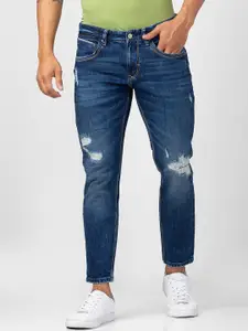 SPYKAR Men Kano Slim Fit Mildly Distressed Light Fade Jeans