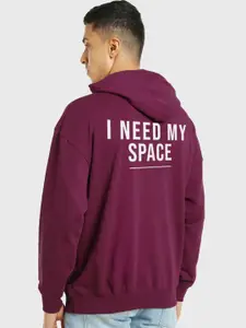 Bewakoof I Need My Space NASA Typography Oversized Hoodie