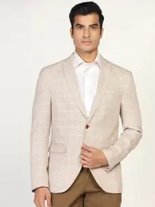 Blackberrys Men Checked Slim Fit Single-Breasted Blazer
