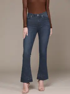 bebe Women Denim Daze Bootcut High-Rise Light Fade Stretchable Jeans