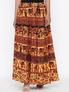 SOUNDARYA Printed Pure Cotton Maxi Skirt