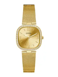 GUESS Women Embellished Dial & Stainless Steel Analogue Watch- GW0354L2
