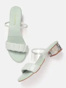 DressBerry Quilt Textured Block Sandals