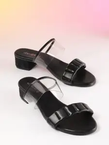 DressBerry Quilt Textured Block Sandals