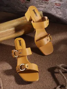 Roadster Block Heels with Metal Detail