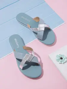 DressBerry Women Textured Open Toe Flats