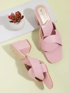 Mast & Harbour Pink Block Sandals