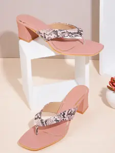 CORSICA Snakeskin Print Block Heels