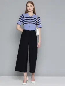 Chemistry Striped Shirt Style Winter Top