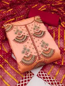KALINI Ethnic Motifs Embroidered Unstitched Dress Material