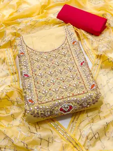 KALINI Embroidered Unstitched Dress Material