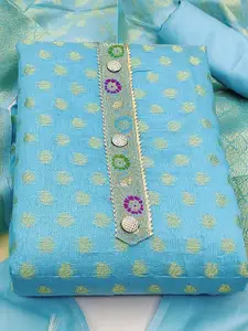 KALINI Ethnic Woven Design Zari Unstitched Dress Material