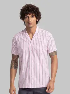 Parx Relaxed Striped Organic Cotton Casual Shirt