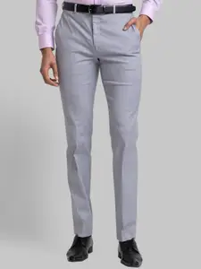 Raymond Men Contemporary Fit Flat Front Trousers