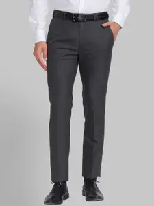 Park Avenue Men Super Slim Fit Mid Rise Plain Formal Trousers