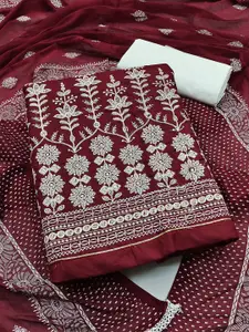 KALINI Embroidered Pure Cotton Unstitched Dress Material