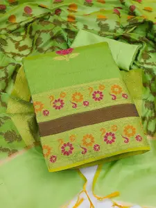 KALINI Floral Woven Design Zari Unstitched Dress Material